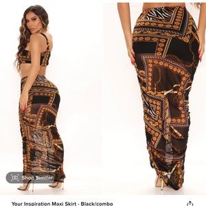 Inspirational maxi skirt set